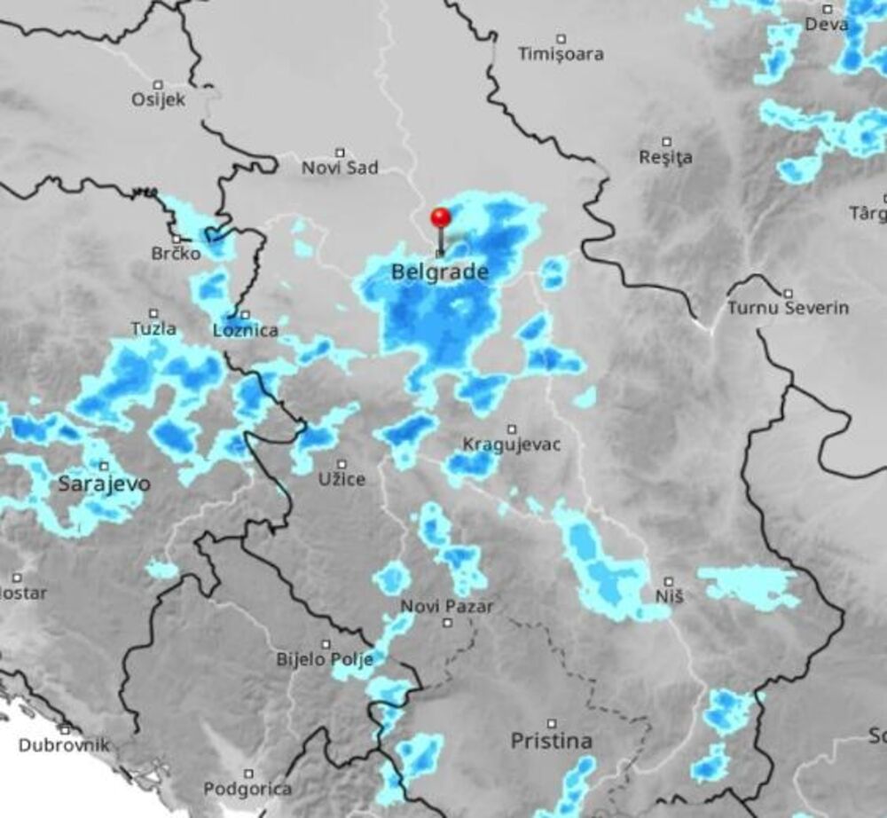 Kretanje nevremena u 19 sati