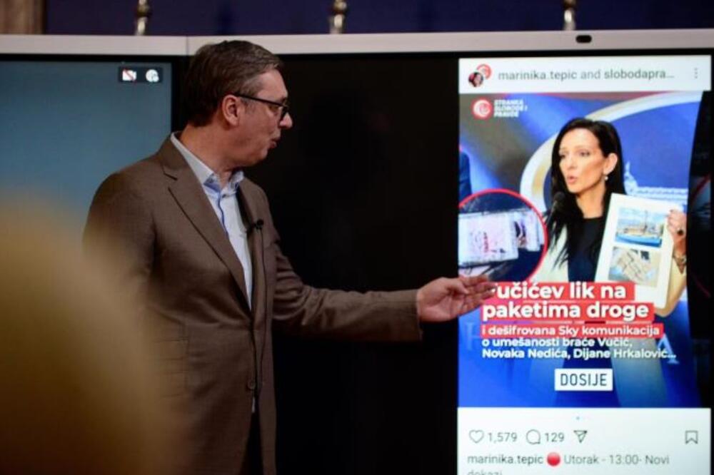 (UŽIVO) "Slučajno je na slici predsednik Kolumbije, a ne predsednik Srbije" Vučić o Marinikinim lažnim tvrdnjama