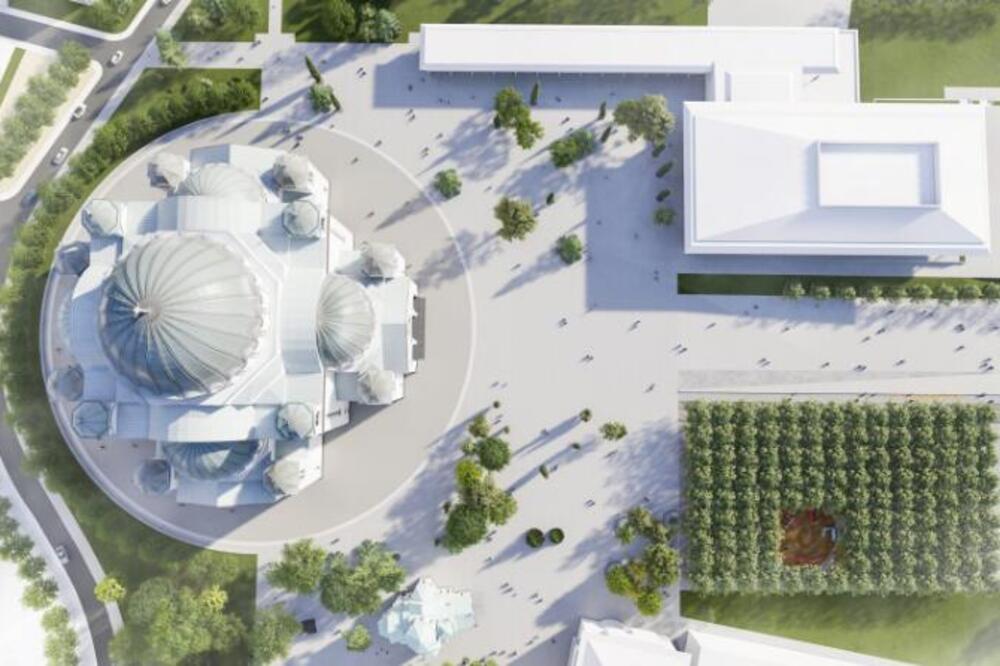 Uređenje platoa kod Hrama Svetog Save: Arhitektonsko rešenje se uklapa u ambijent crkve