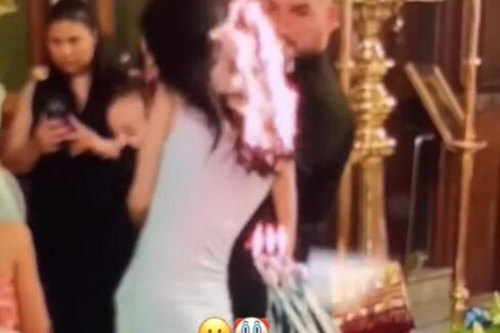 Kuma gorela usred crkve! Kosa joj buknula kao da je od šibica, snimak odgledalo 2 miliona ljudi