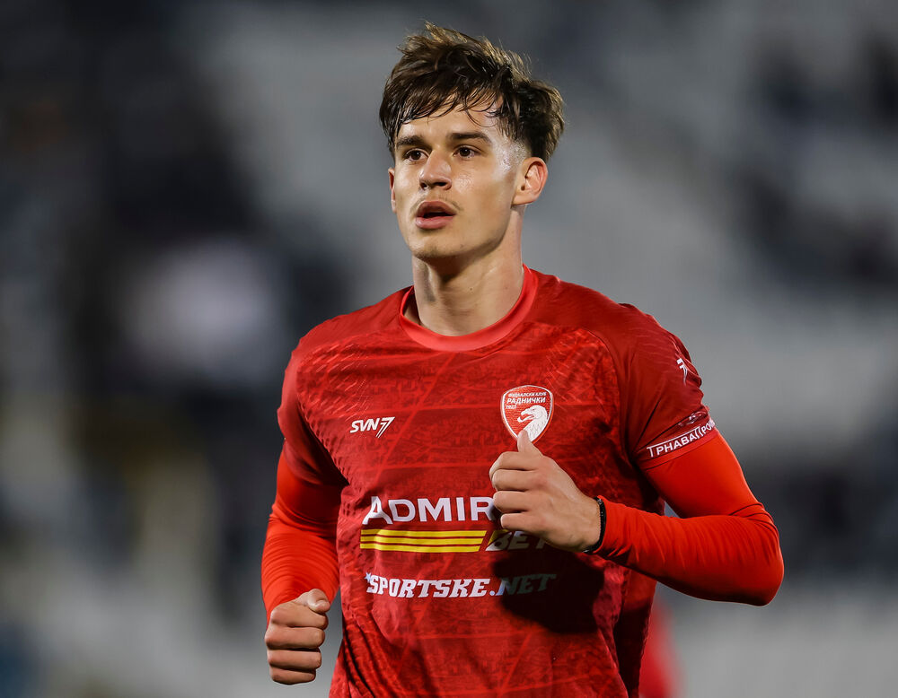 Bogdan Mirčetić u dresu Radničkog iz Kragujevca