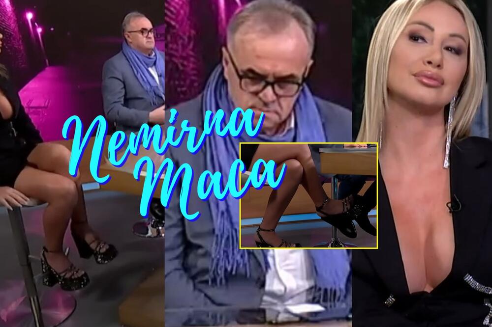Maco, smiri se! U uživo emisiji postala nevaljala, kamera snimila šta radi dole: Inspektor pocrveneo zbog prizora
