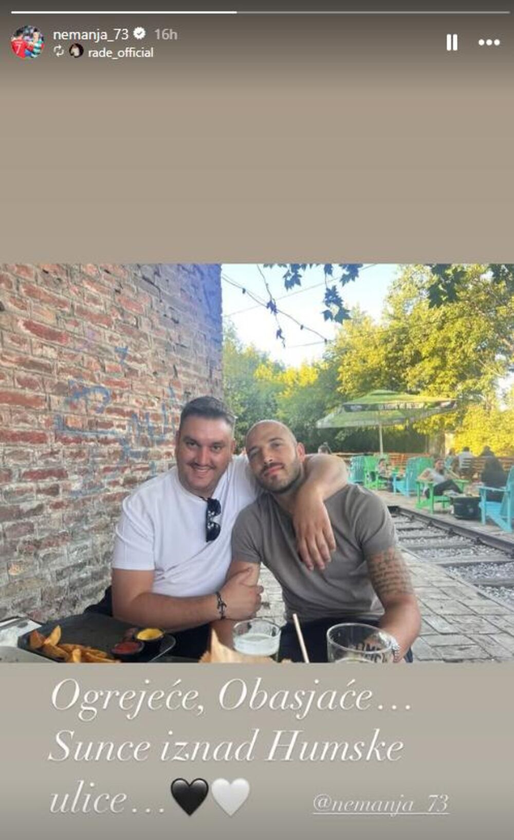 Nemanja Miletić sa prijateljem