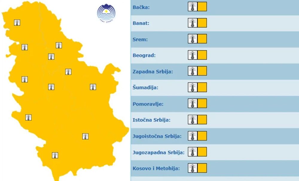 Narandžasti meteolarm u zemlji 25. i 26. juna
