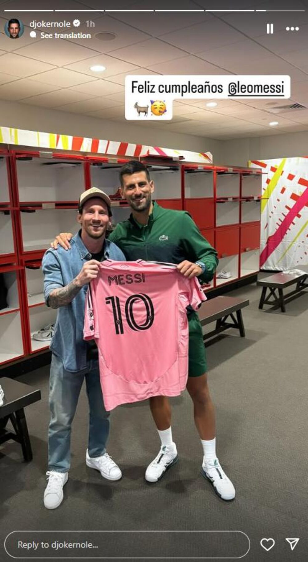 Novak čestitao rođendan Mesiju