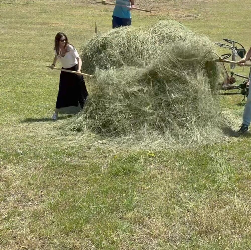 Glumica je pokazala kako skuplja seno i ne libi se seoskog posla