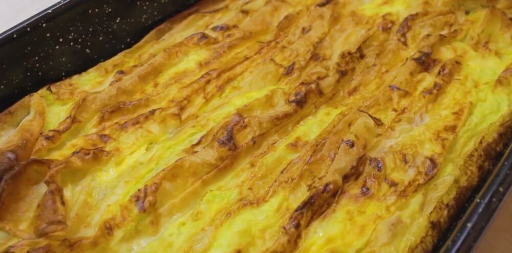 Gotova pita sa tikvicama, sirom i kiselim mlekom