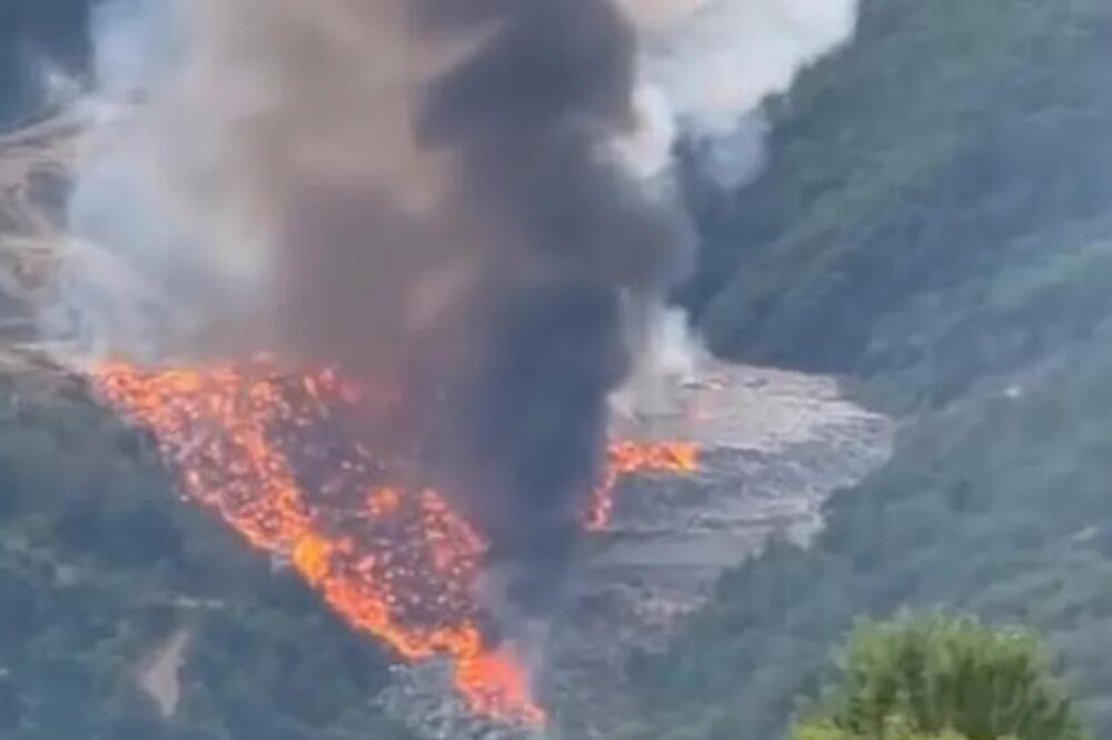 Zbog velikog požara u Trebinju privremeno obustavljen saobraćaj! Ovaj magistralni put ne funkcioniše (VIDEO)
