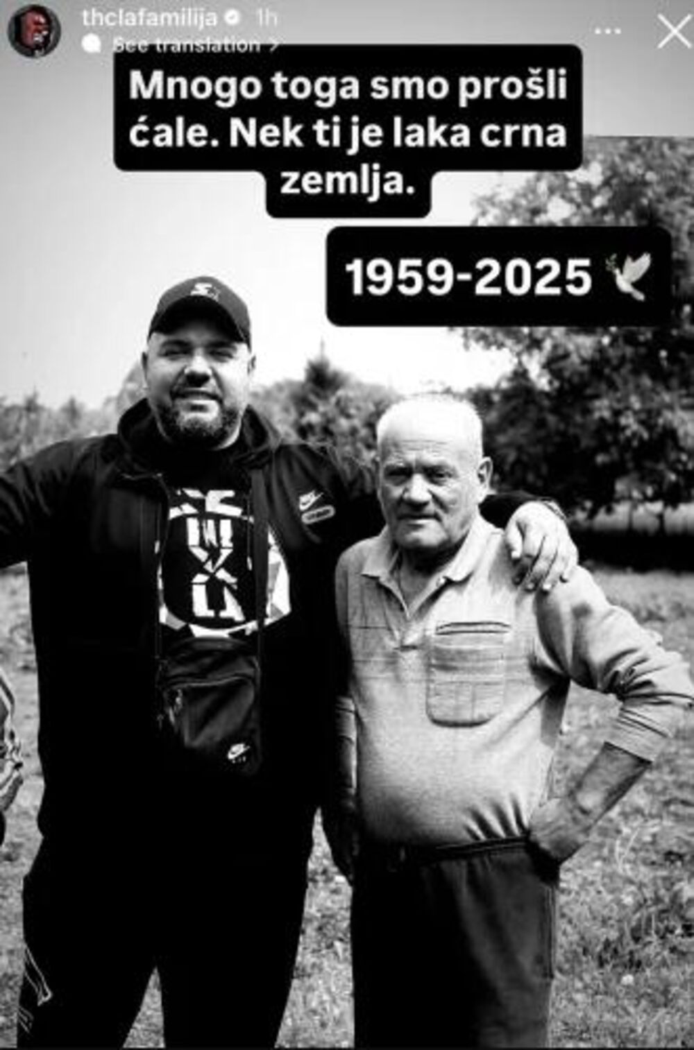 Bore se oprostio od oca