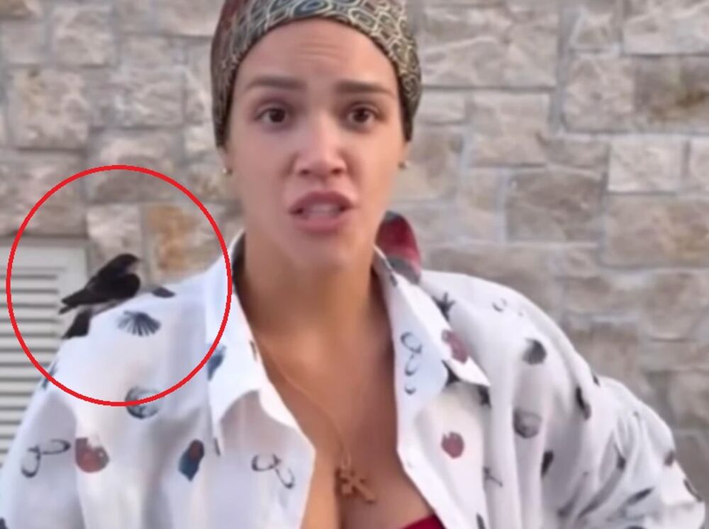 Na rame joj je sletela ptičica za koju su mislili da se povredila