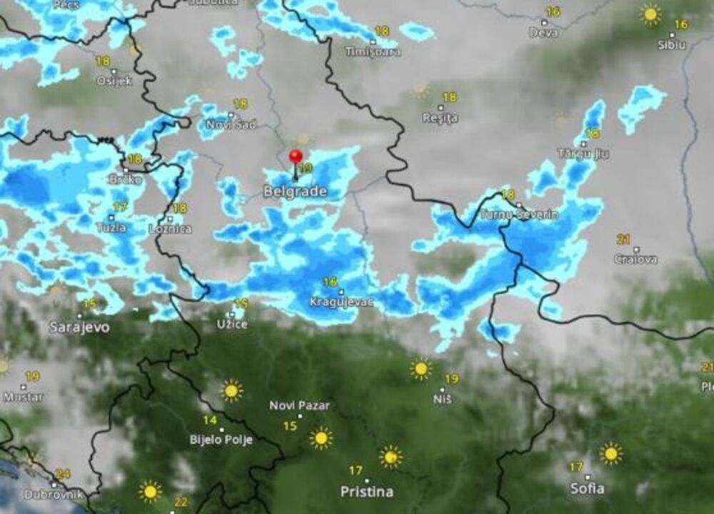 Kretanje nevremena u 6 sati