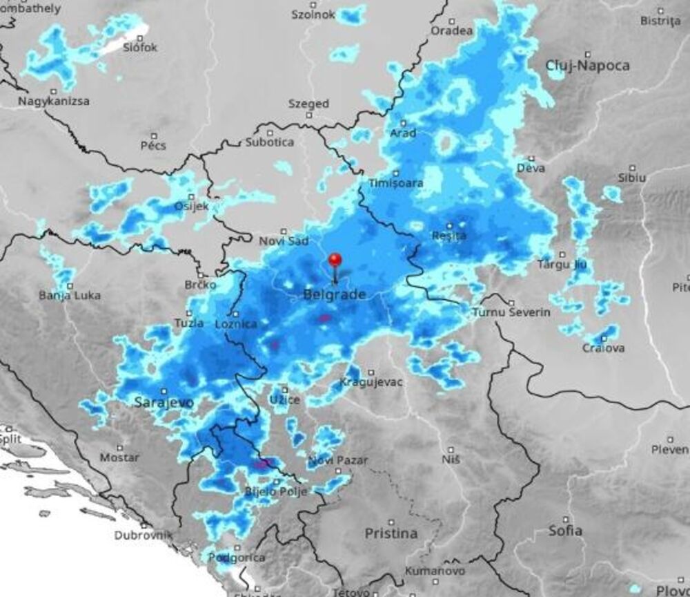 Kretanje nevremena u 12