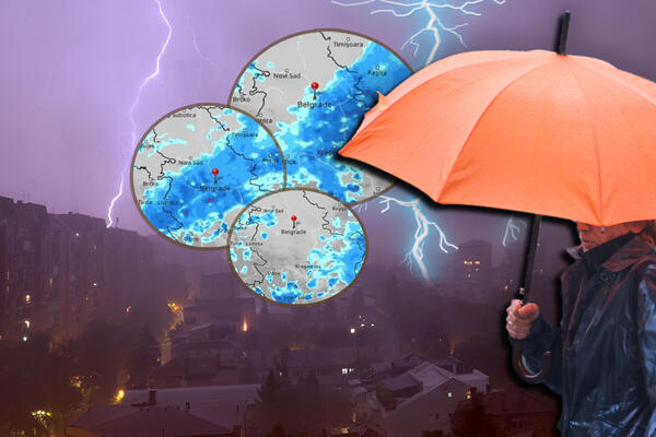 U ovim delovima Srbije će večeras padati jaka kiša: Hladni front doneo jesen, mogući i jaki udari vetrova!