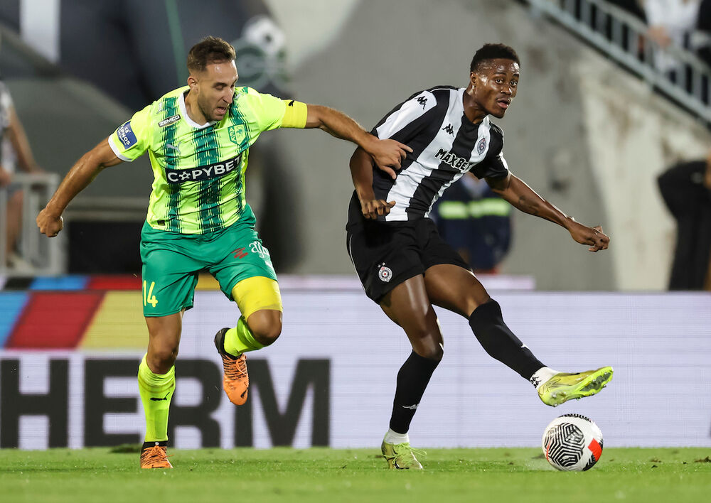 Demba Sek na utakmici Partizana i AEK-a iz Larnake