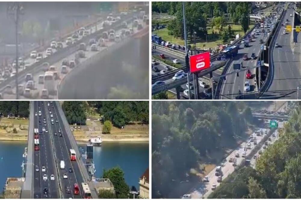 VELIKE GUŽVE U BEOGRADU: Najgore na Autokomandi i Gazeli, vozila mile, stvaraju se velike kolone na svakom ćošku!