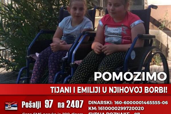 Tijana i Emilija su reanimirane odmah po rođenju! Danas imaju cerebralnu paralizu i potrebna im je pomoć svih nas