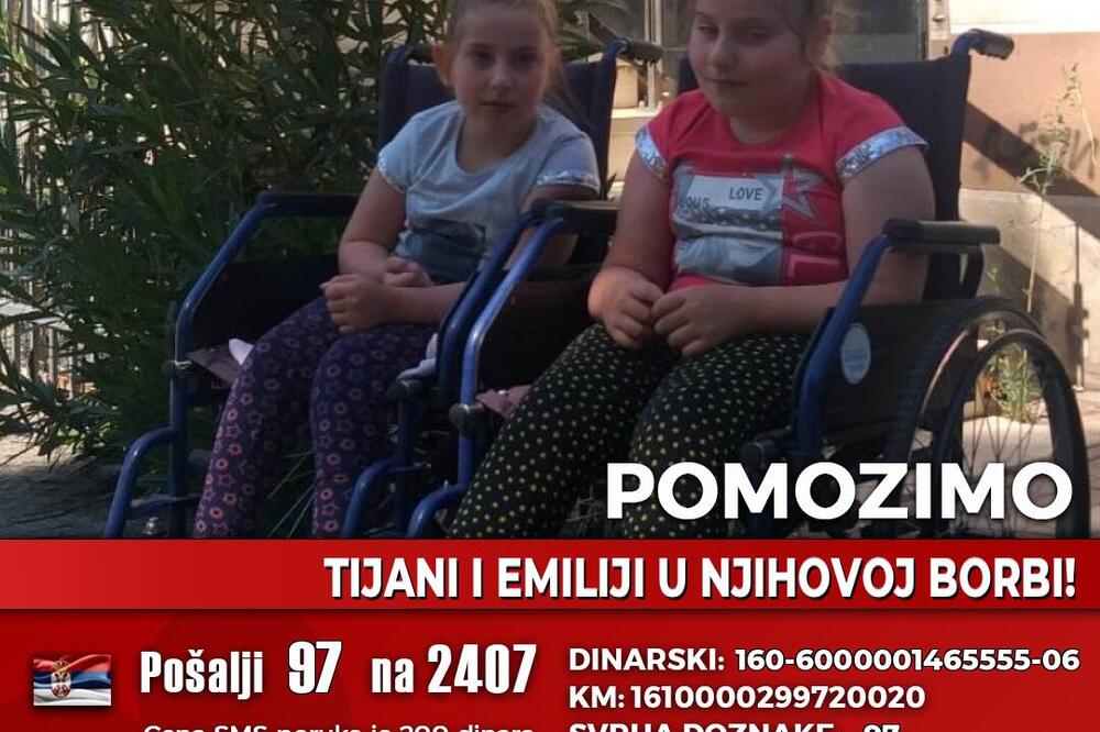 Tijana i Emilija su reanimirane odmah po rođenju! Danas imaju cerebralnu paralizu i potrebna im je pomoć svih nas