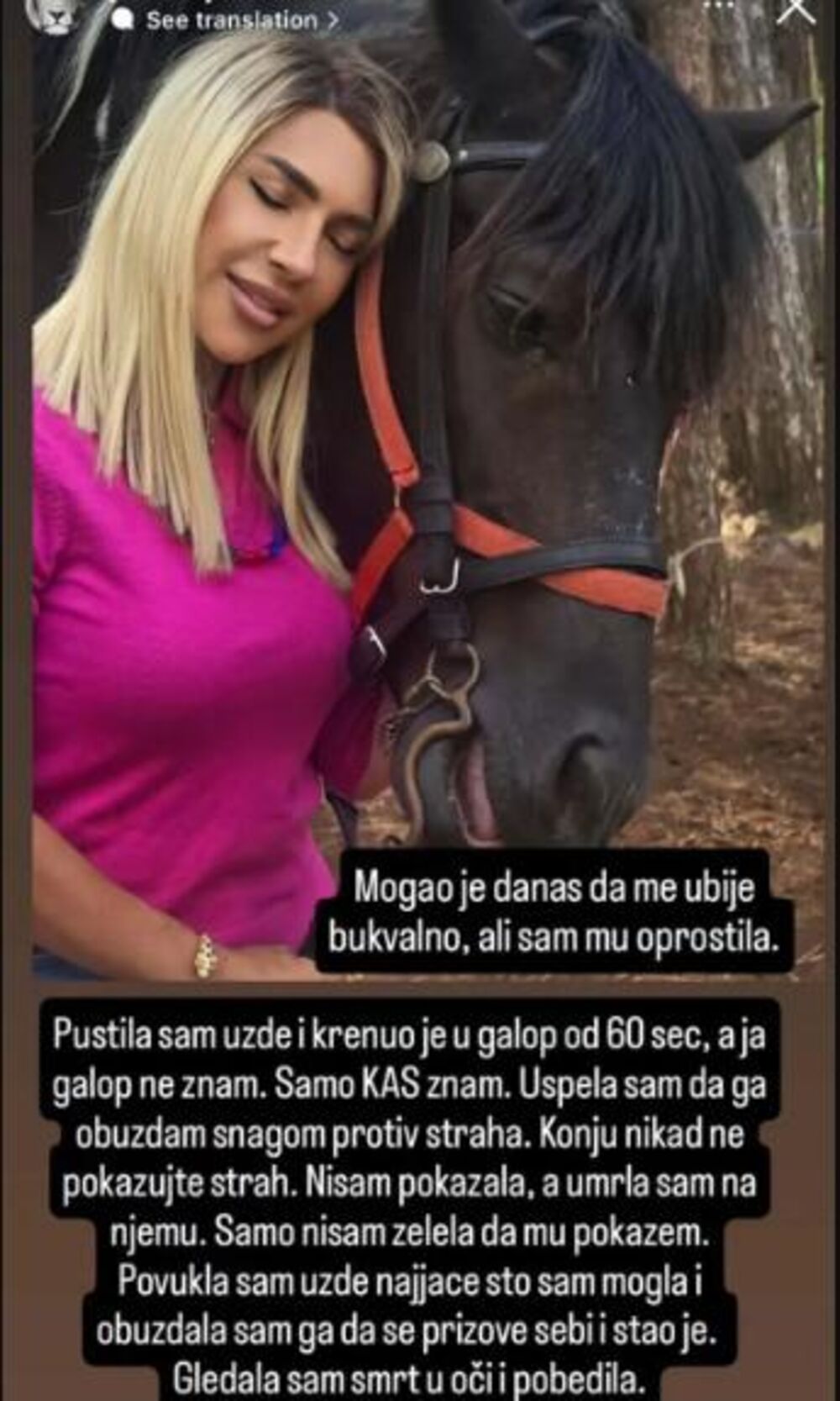 Jovana sa konjem Vihorom