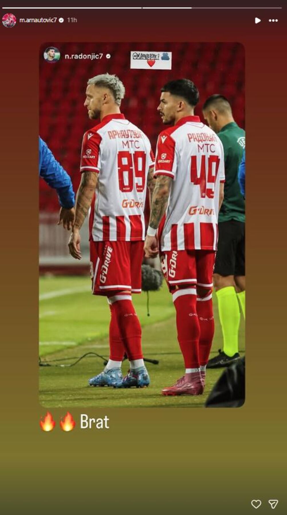 Marko Arnautović, Nemanja Radonjić