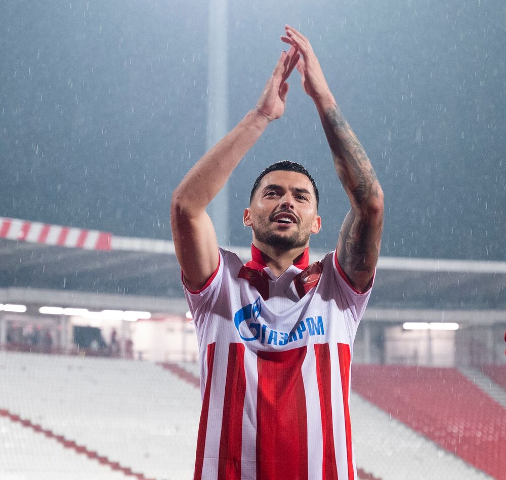 Nemanja Radonjić na utakmici Crvene zvezde i Linkoln Red Impsa