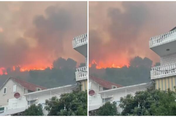 Požar kod Splita se širi munjevitom brzinom: Vatra se približava kućama, jezivi prizori sa lica mesta! (VIDEO)