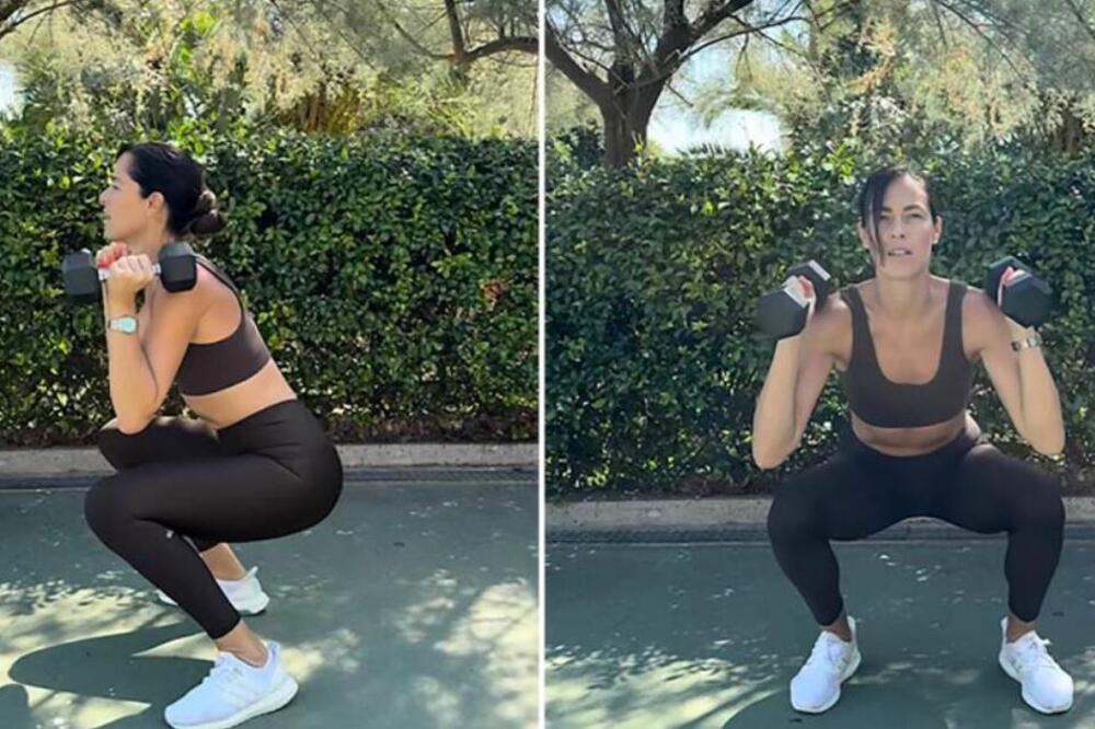 Ana Ivanović trenira u društvu misterioznog muškarca: Ne misli na Bastijana, gleda ga i stalno se smeje! (FOTO)