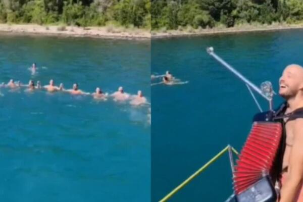 "Smak sveta ćemo preživeti": Srbi usred mora opleli kolo uz harmoniku, ovo samo naš narod može! (VIDEO)
