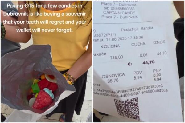 Kada je videla račun zavrtelo joj se u glavu! Turistkinja u Dubrovniku "bacila" grdne pare na baš ovo