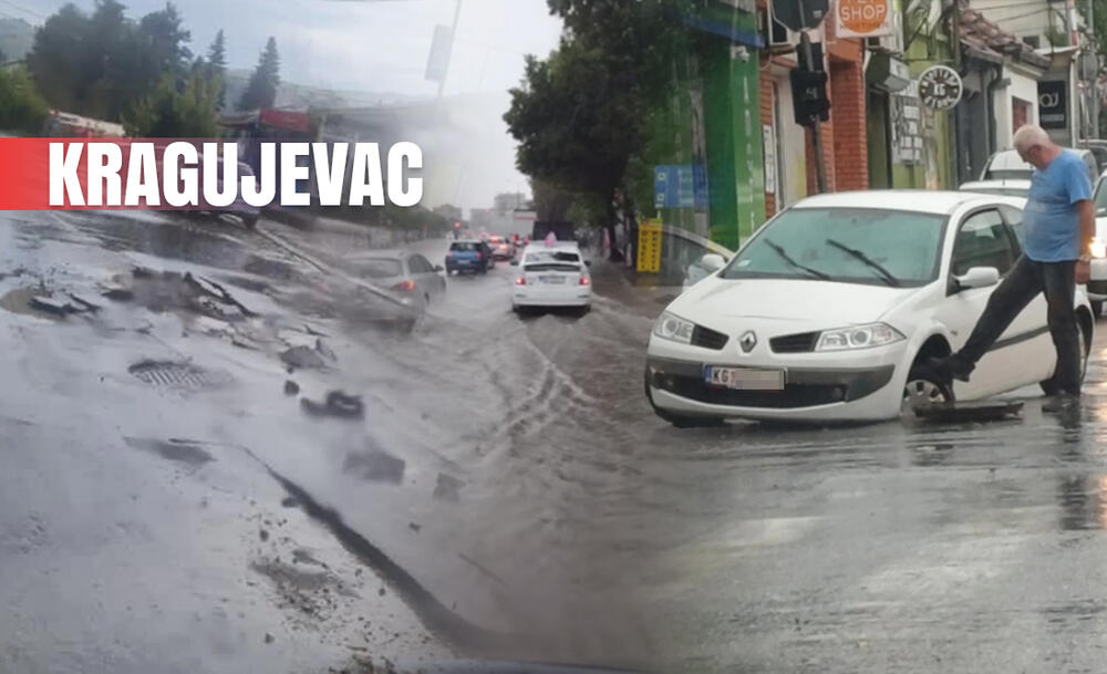 Ulice potopljene, vozila se jedva kreću! Strašno nevreme turnji ovim srpskim gradom, scene kao iz horor filma!