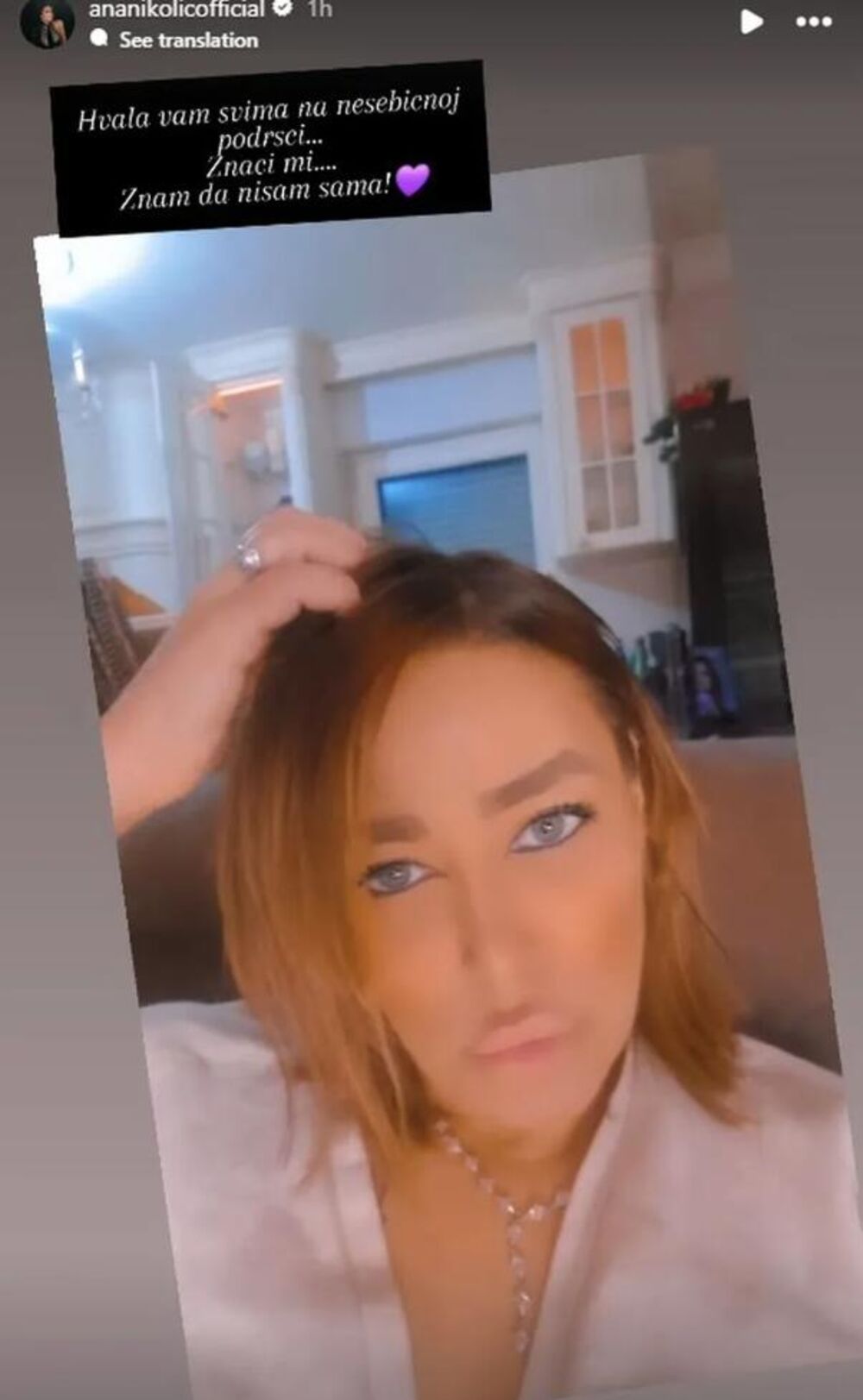 Ana se zahvalila na podršci