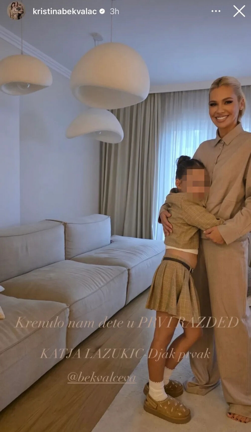 Nataša Bekvalac sa ćerkom