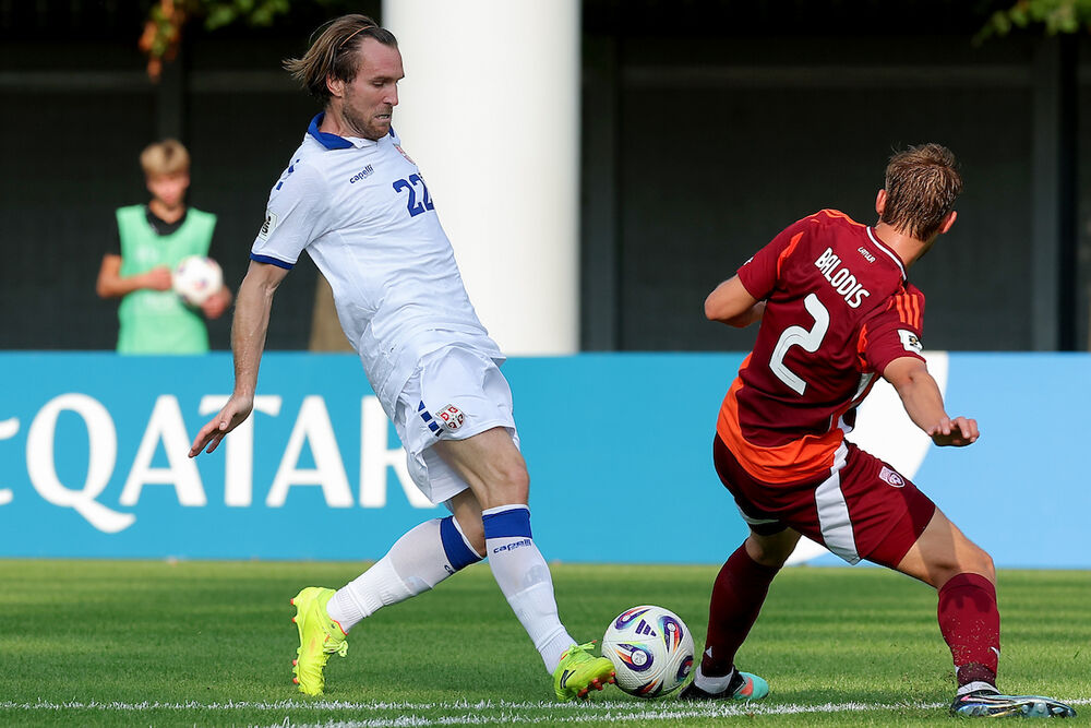 Aleksandar Katai na utakmici Letonije i Srbije