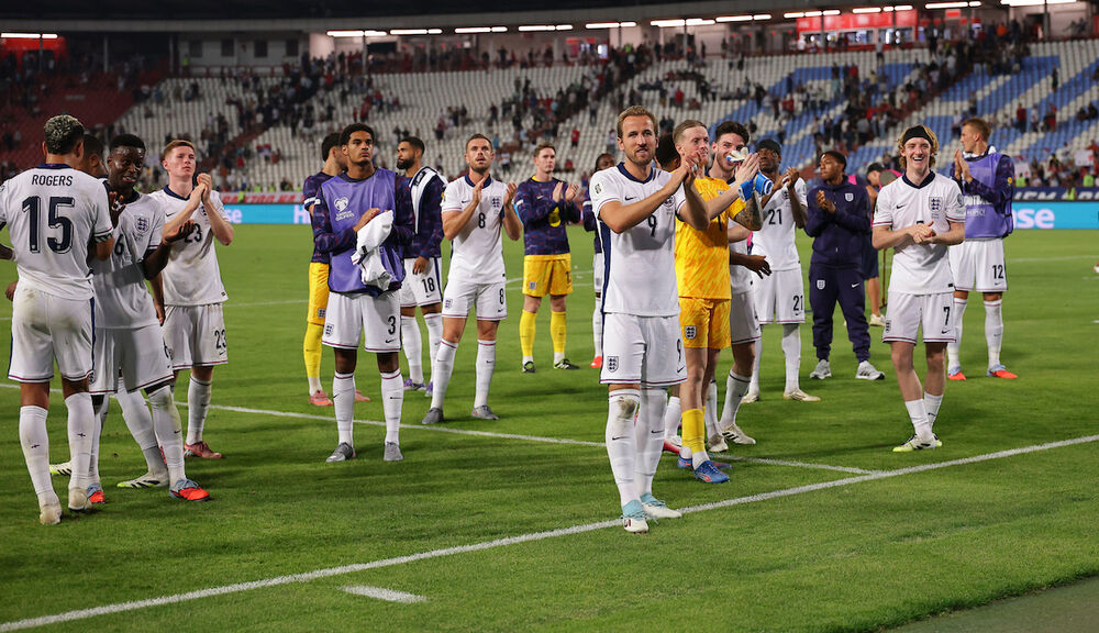 Fudbaleri Engleske na utakmici protiv Srbije