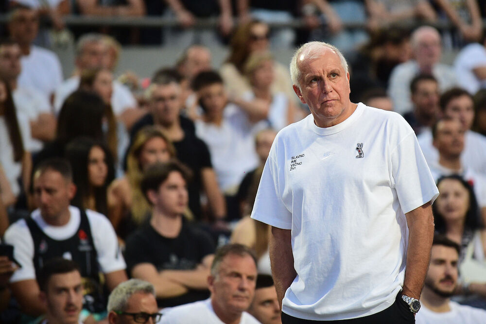 Željko Obradović na utakmici Partizana i PAOK-a