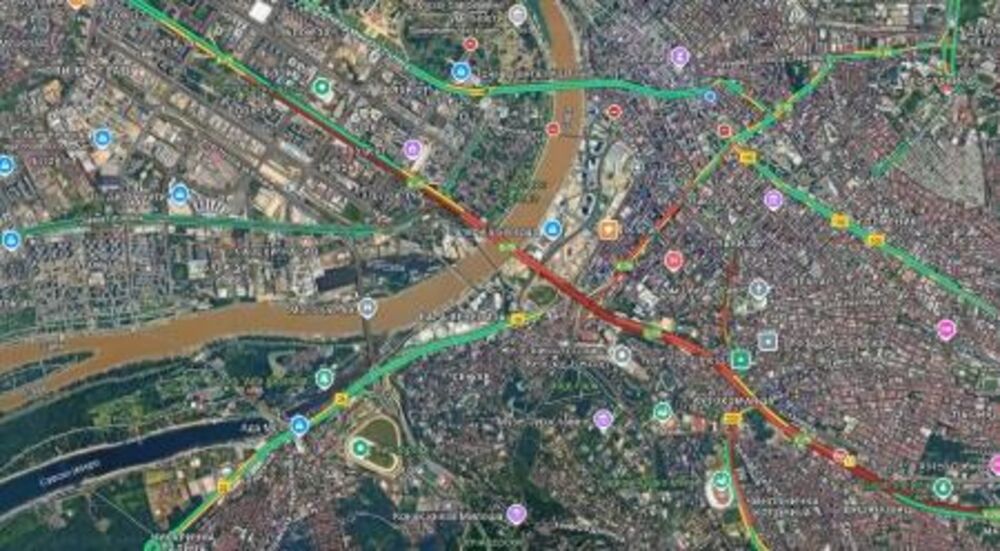 Gužva u rasponu od skoro 10km