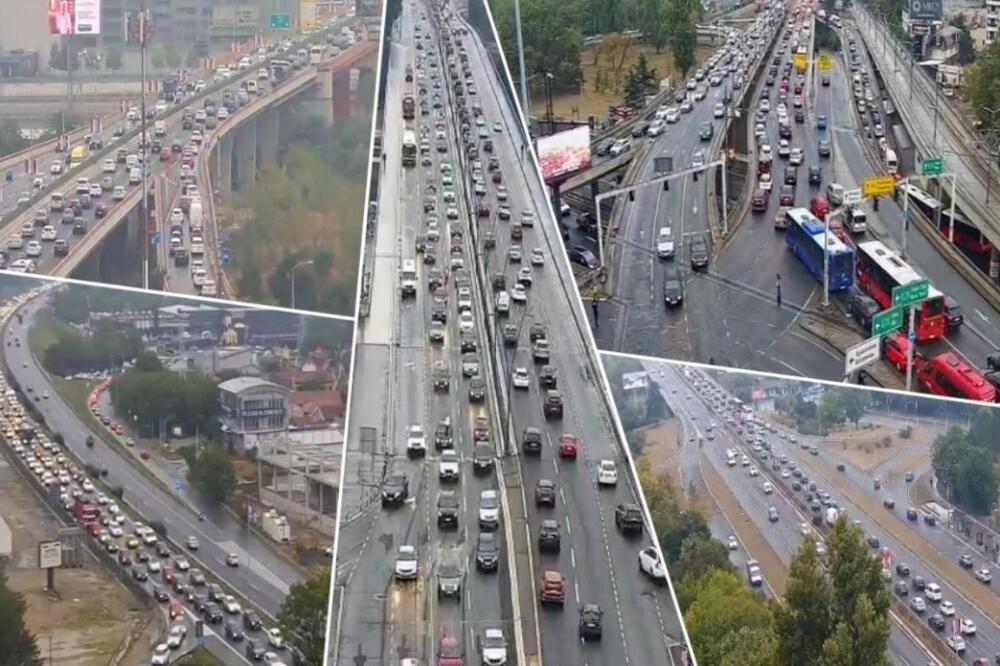 Na Gazeli nema igla gde da padne, Na Pančevcu vozila jedva da se kreću! Kiša dovela do krkljanca i ovog jutra!