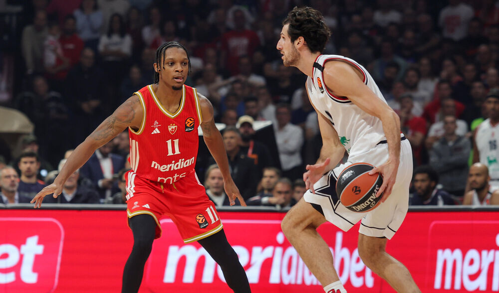 Tajson Karter na utakmici Crvene zvezde i Olimpije Milano