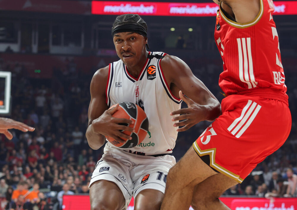 Zek Ledej na utakmici Crvene zvezde i Olimpije Milano u sezoni 2025/26 Evrolige