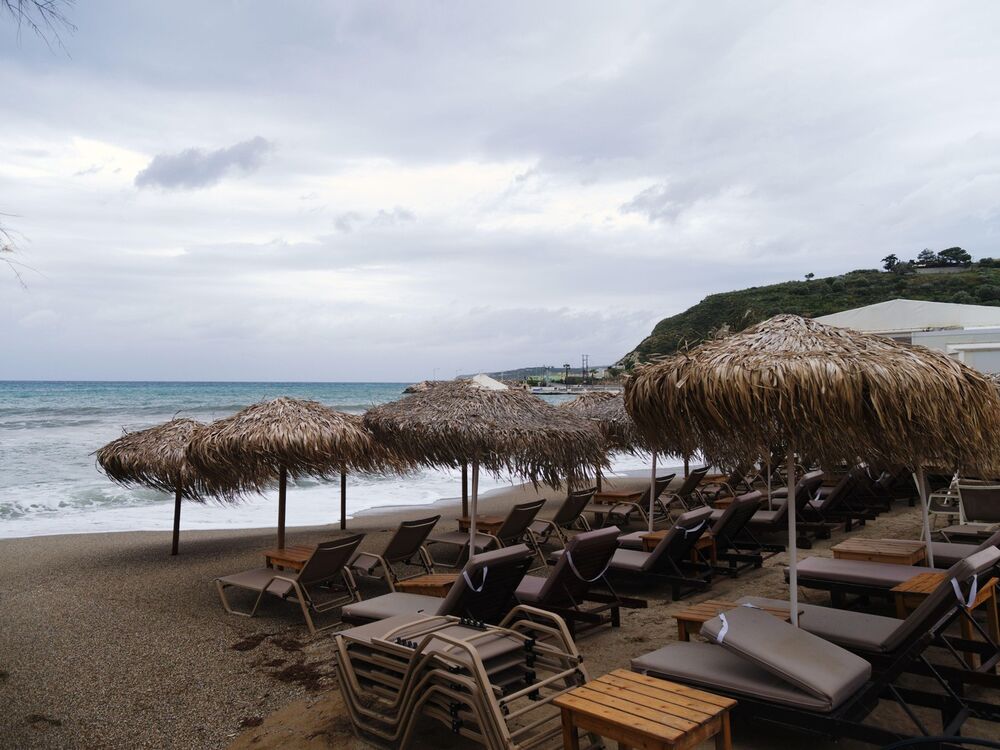 Grčka, Plaža, Ležaljke za sunčanje, More, Plaža