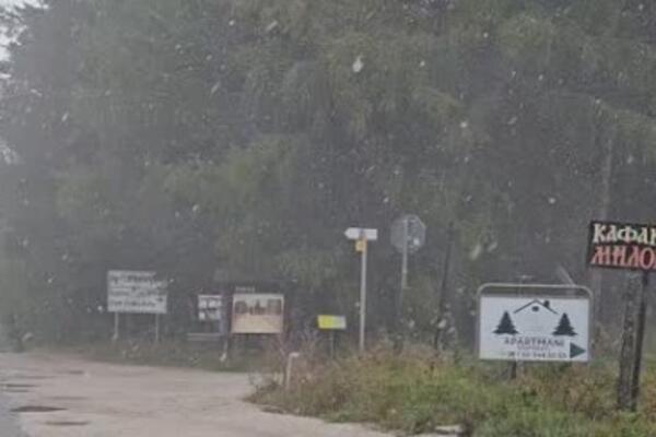 I u ovom delu Srbije sneg veje li veje: Usnimljene krupne pahulje, prizor kao usred zime (VIDEO)