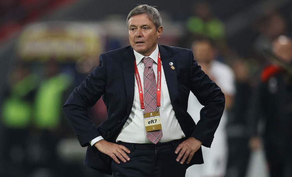 Dragan Stojković Piksi na utakmici Srbije i Albanije