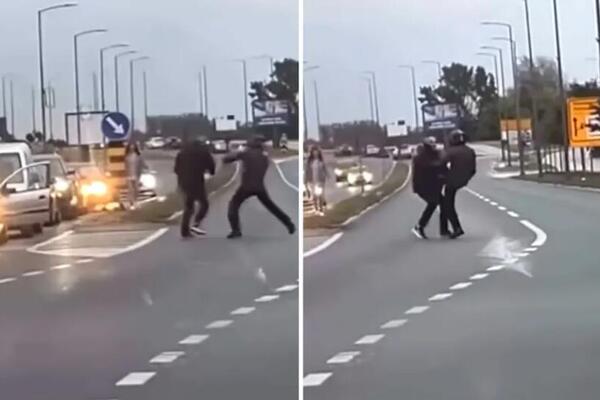 Tuča nasred ulice zaustavila saobraćaj: Sevaju pesnice u Novom Sadu, prolaznici u šoku od prizora! (VIDEO)