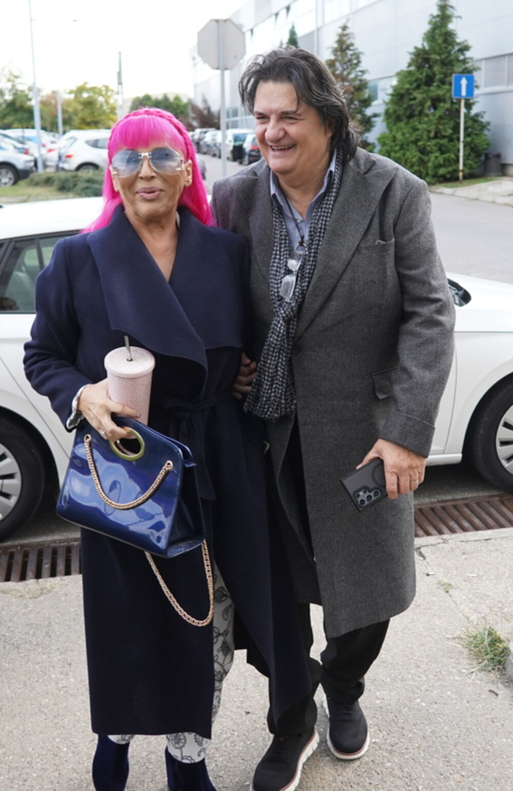 Zorica Brunclik i Miroljub Aranđelović Kemiš na snimanju Pinkovih zvezda