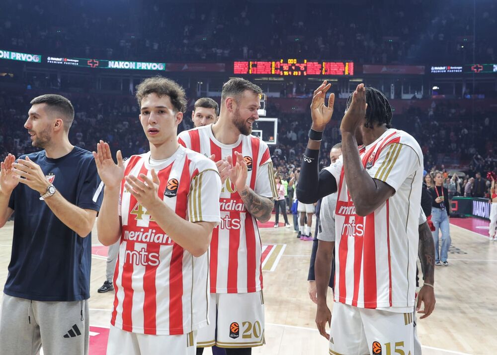 Košarkaši Crvene zvezde posle pobede nad Real Madridom