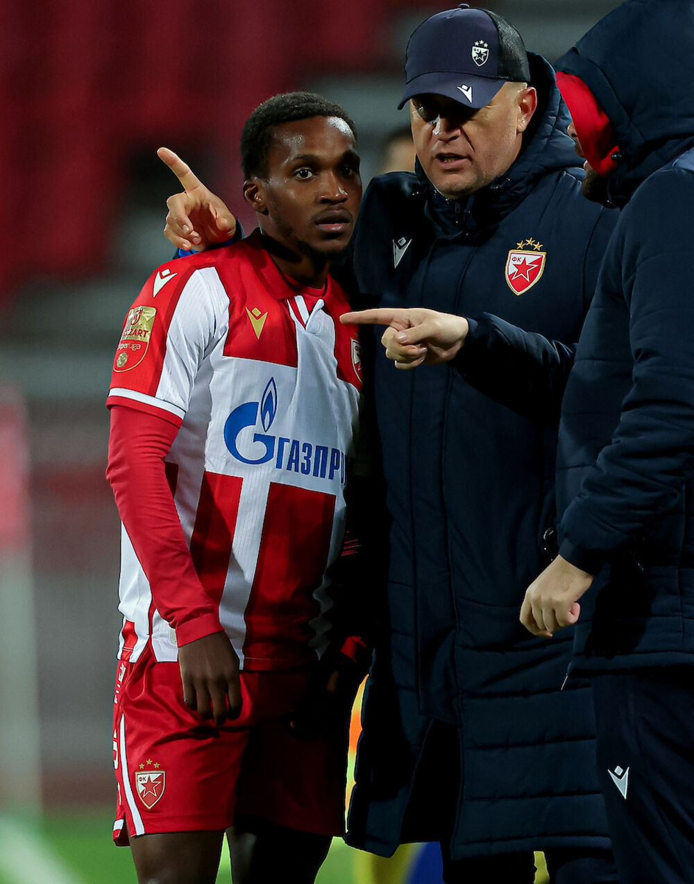 Felisio Milson i Vladan Milojević na utakmici Crvene zvezde i IMT-a