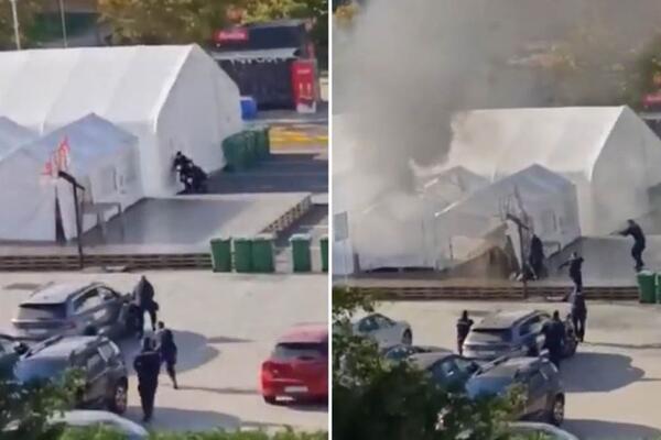 "Baci oružje, lezi dole": Isplivao snimak pucnjave i hapšenja u kampu ispred Skupštine Srbije, JEZIVO! (VIDEO)