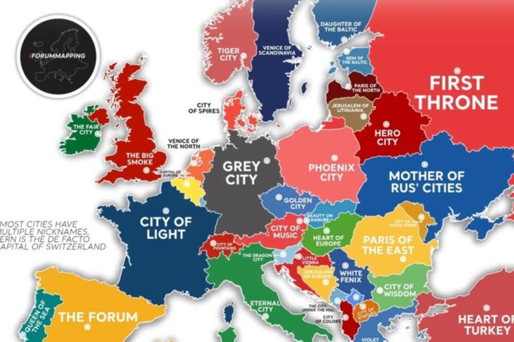 Objavljena mapa koja je uzburkala strasti Srba: Kad vidite nadimak koji su dali Beogradu - sve će vam biti jasno!