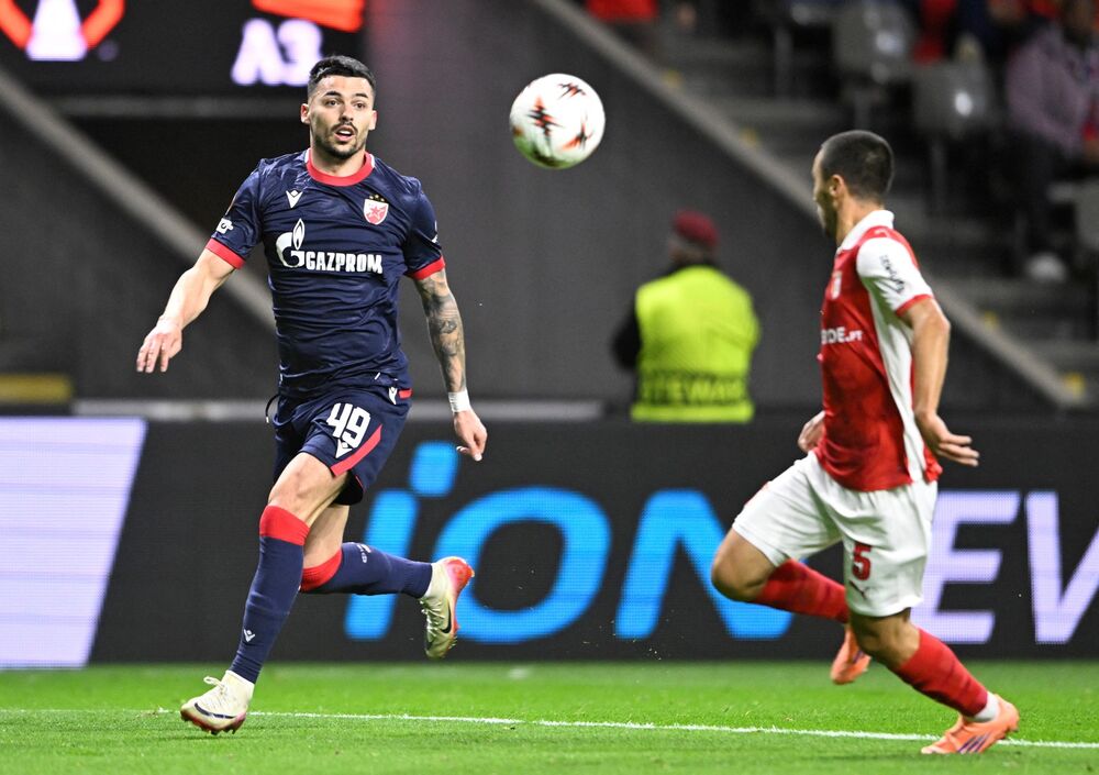 Detalj sa utakmice Brage i Crvene zvezde