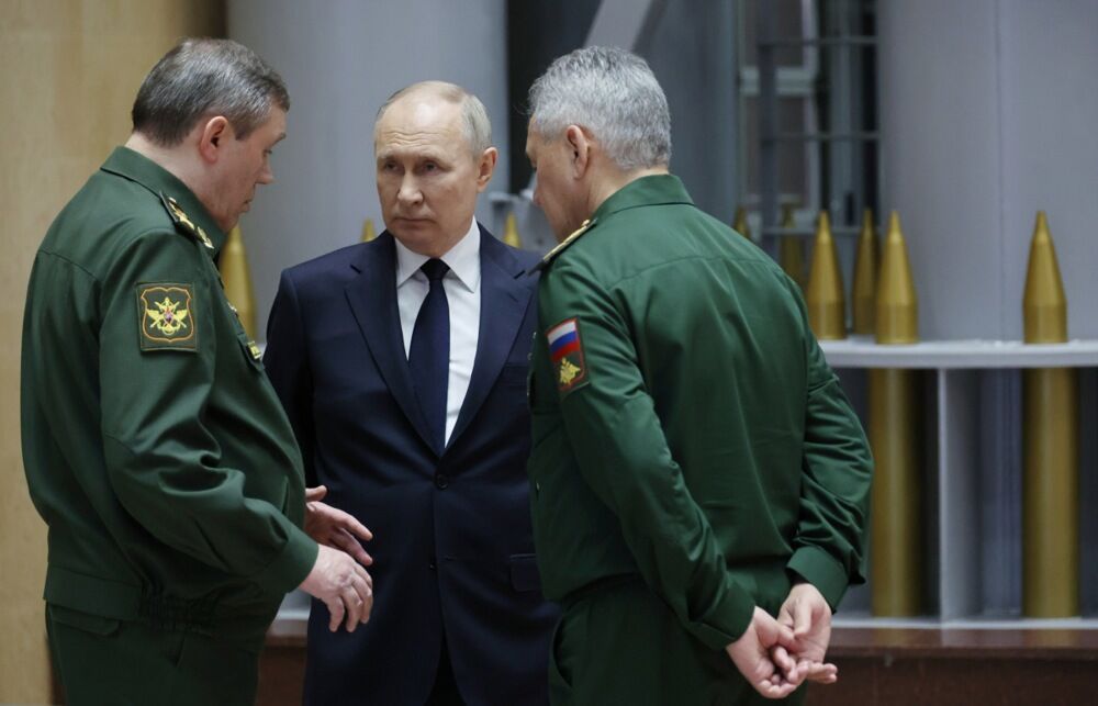 Vladimir Putin, Sergej Šojgu, Valerij Gerasimov