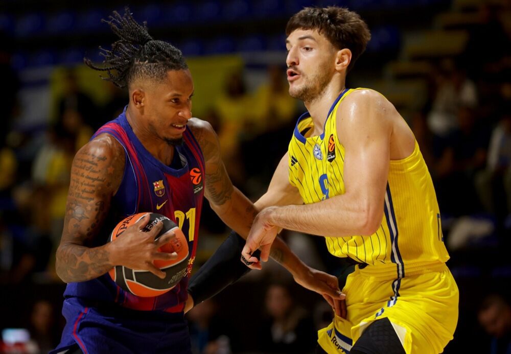 Vil Klajburn na utakmici Makabija iz Tel Aviva i Barselone